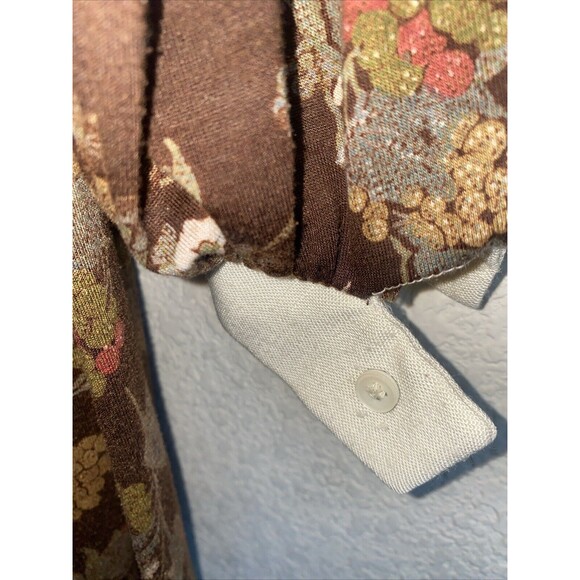 Vintage Leslie Fay Floral Paisley 70s Dress prairie peasant Lagen Cottage Hippie - Picture 11 of 14